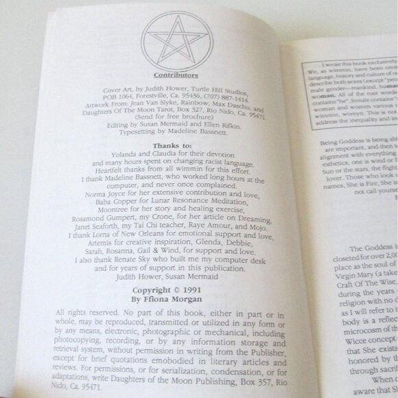 Wild Witches Don't Get The Blues Paperback Book Ffiona Morgan Wicca 1991 - Picture 3 of 9